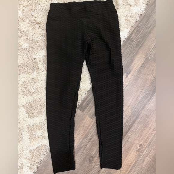 Women's High Waist Yoga Pants Tummy Control Workout Butt Lifting Leggings Large - Picture 1 of 8